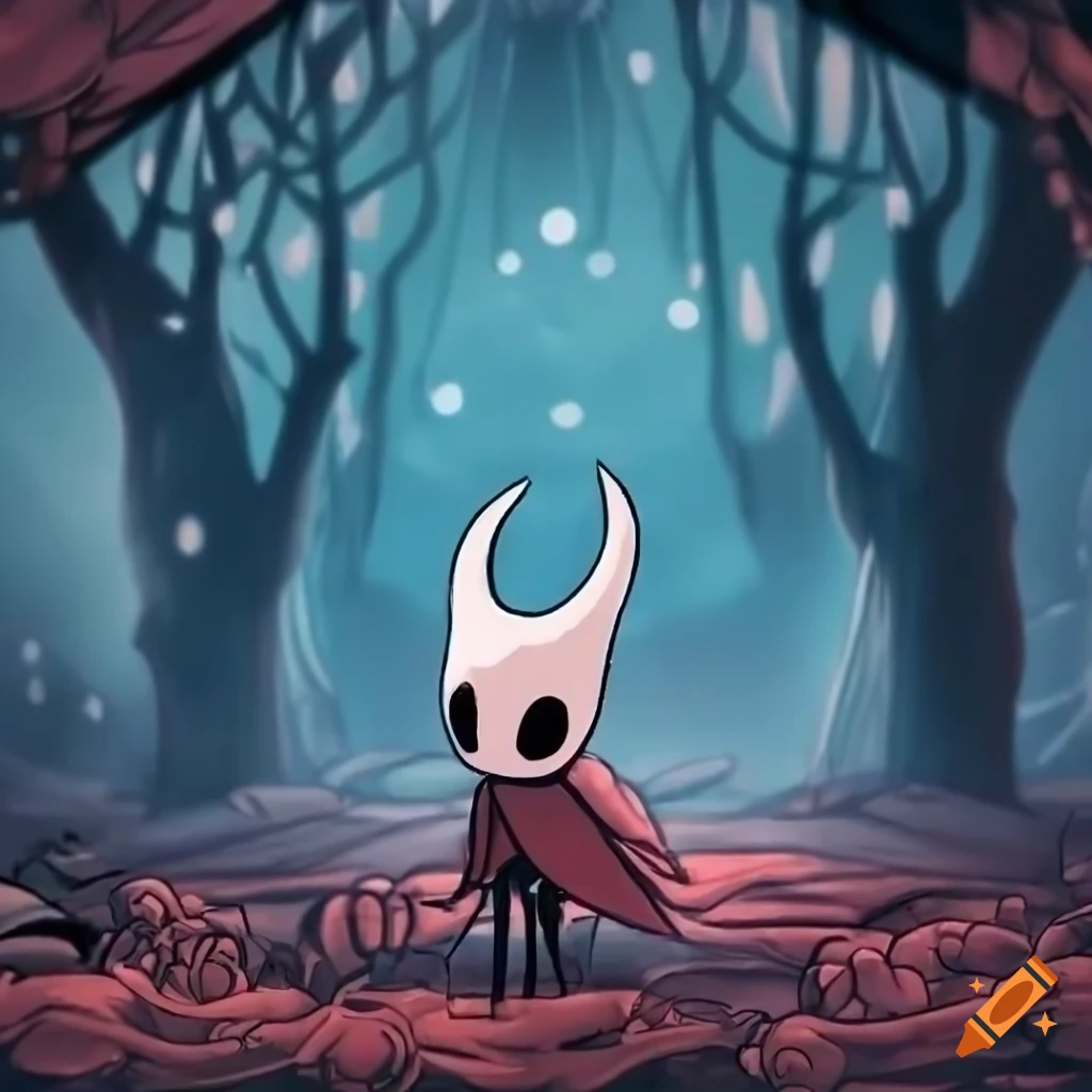 Hollow knight fall forest artwork