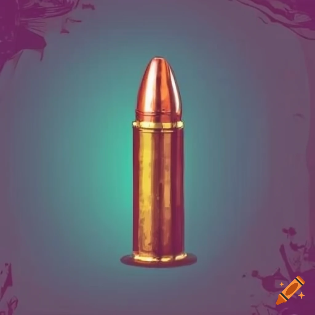 vintage wanted poster illustration with revolver bullets
