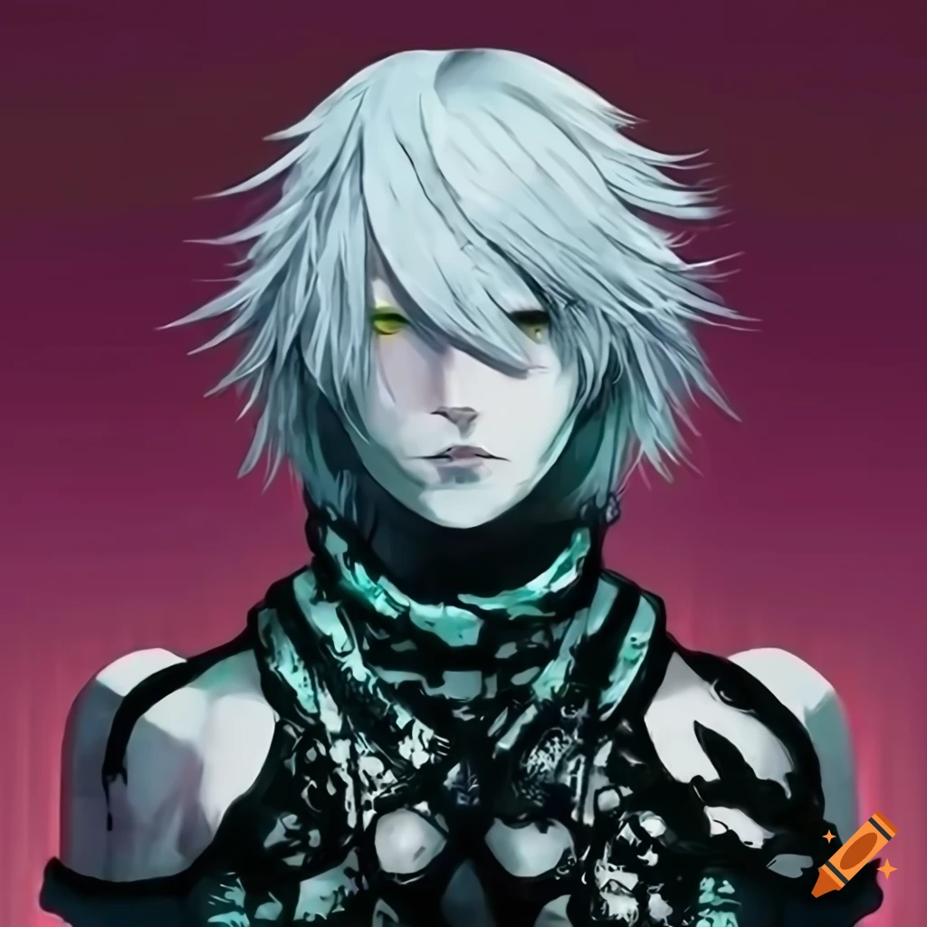 avatar of a white-haired character in a dark robe