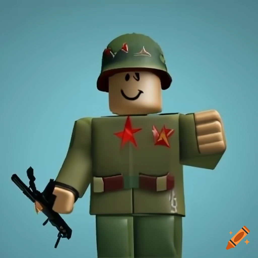 Roblox profile picture of a soldier in a jet