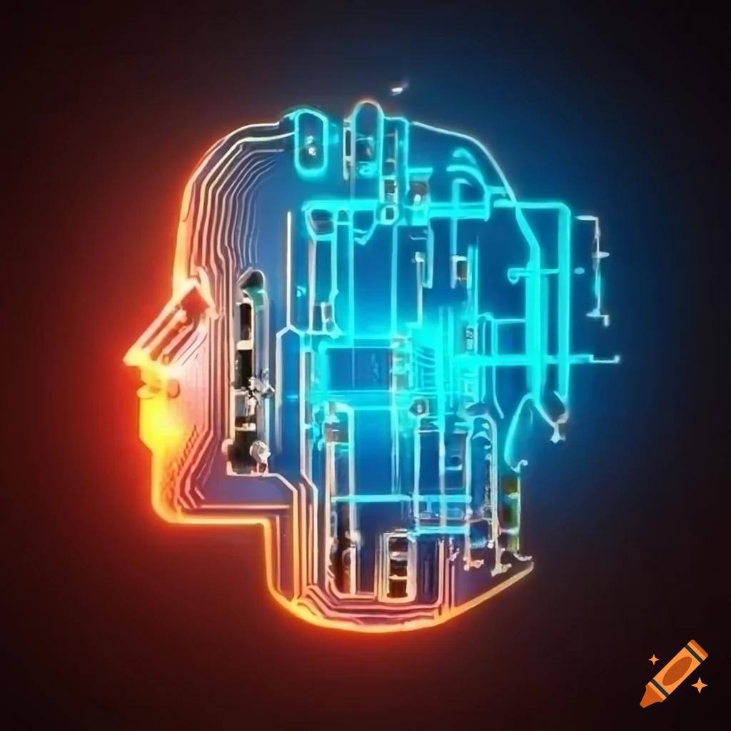 glowing circuit boards background