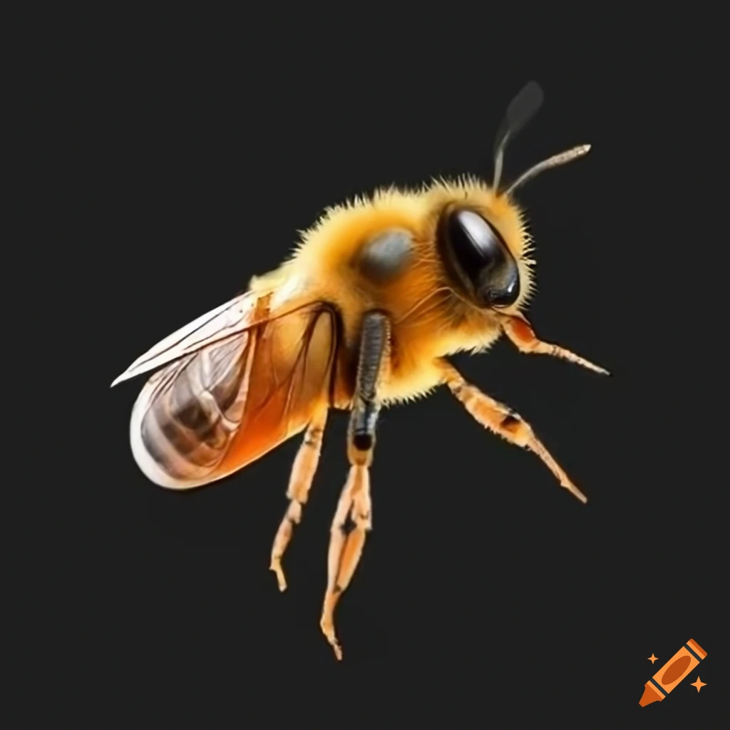 Close up Photo Of A Honeybee close-up-of-a-tulip