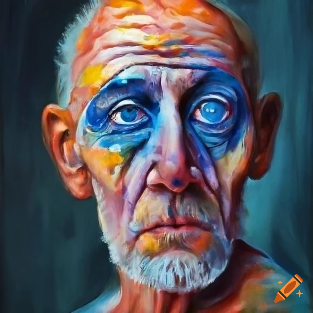 portrait of a man with different colored eyes