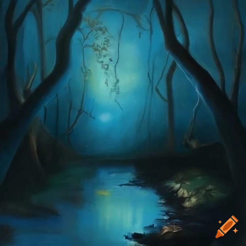 painting of a will-o'-the-wisp