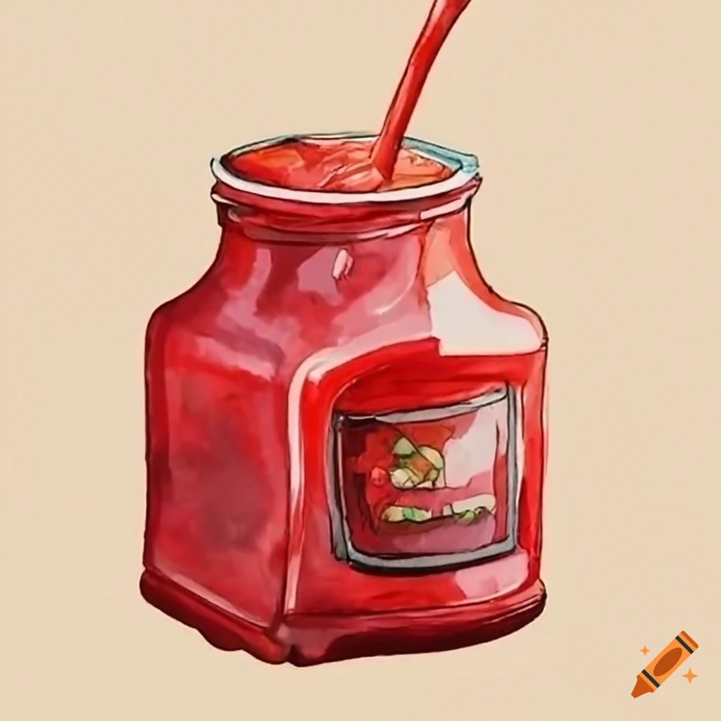 Jar of ketchup on Craiyon
