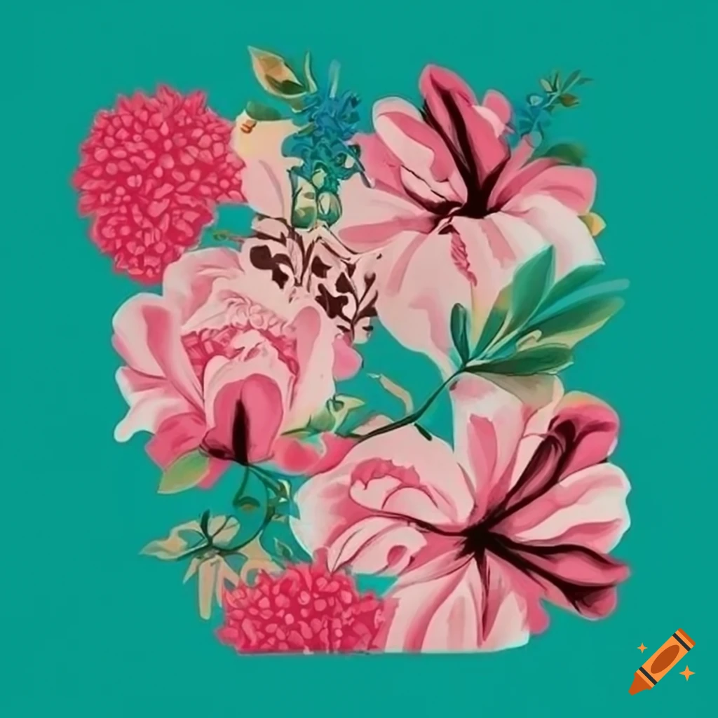 thank you card with floral patterns