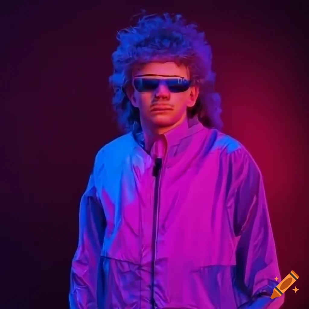 Young Man In 80s Retro Style Outfit On Craiyon