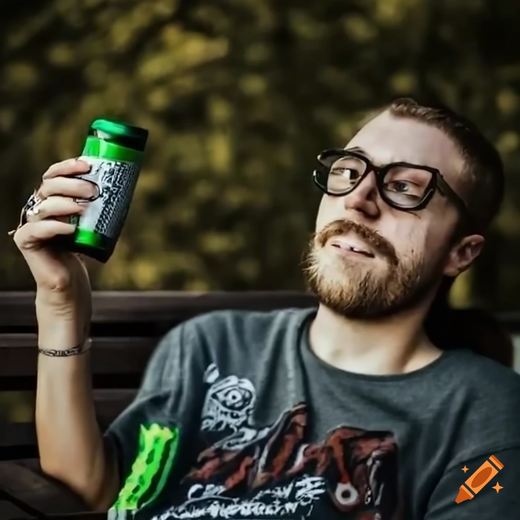 man named Kyle vaping on a park bench