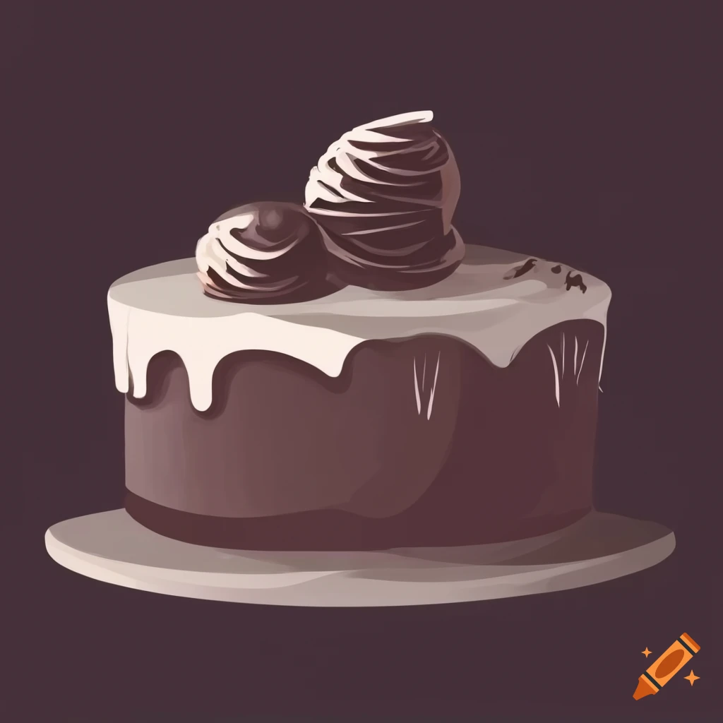 Banana bread with chocolate doodle icon Royalty Free Vector
