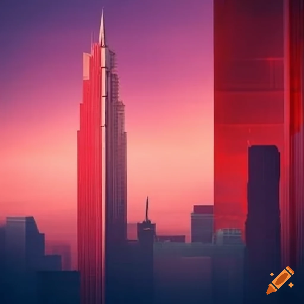 red skyscraper