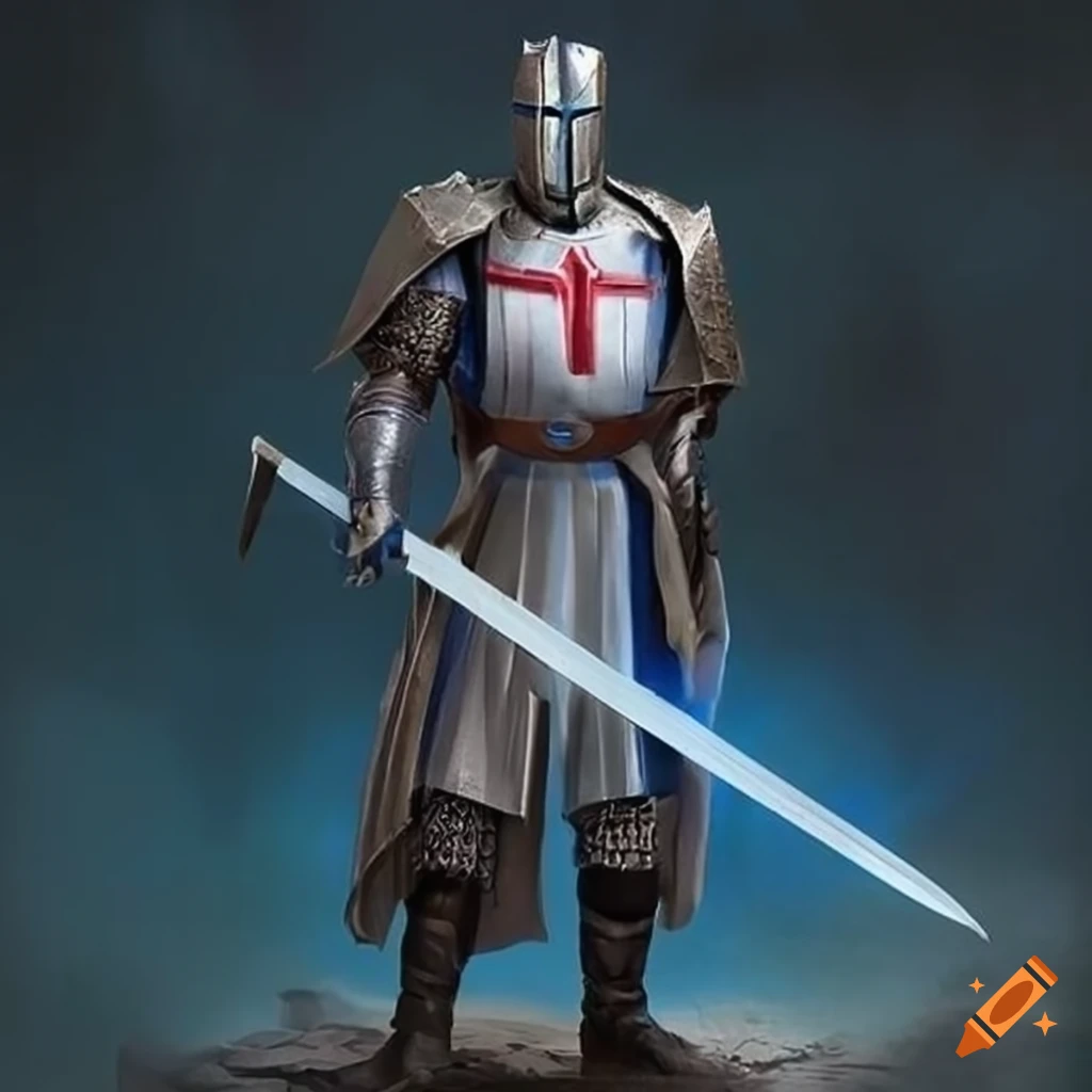 fusion art of Arcangel Gabriel and Mace Windu in blue templar armor