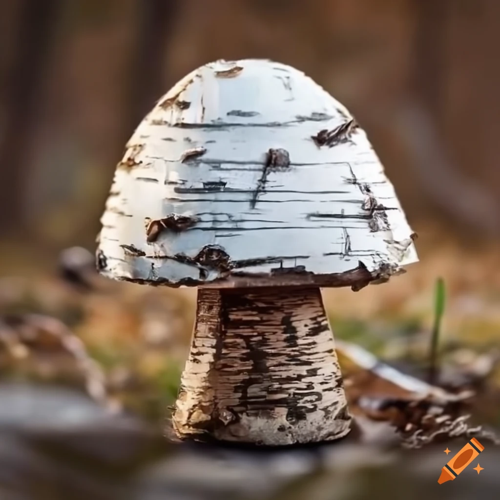 birch bark mushroom sculpture