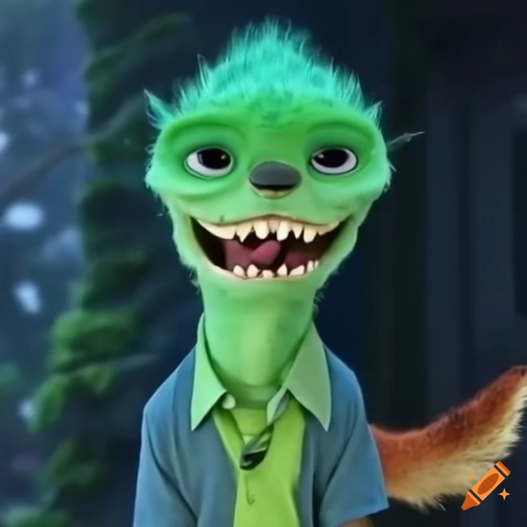 colorful slime version of Nick Wilde from Zootopia