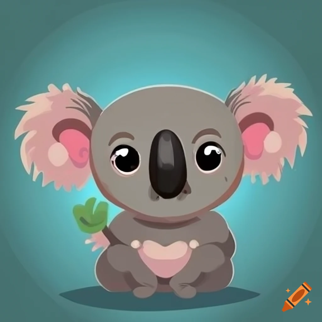 cute smiling koala illustration