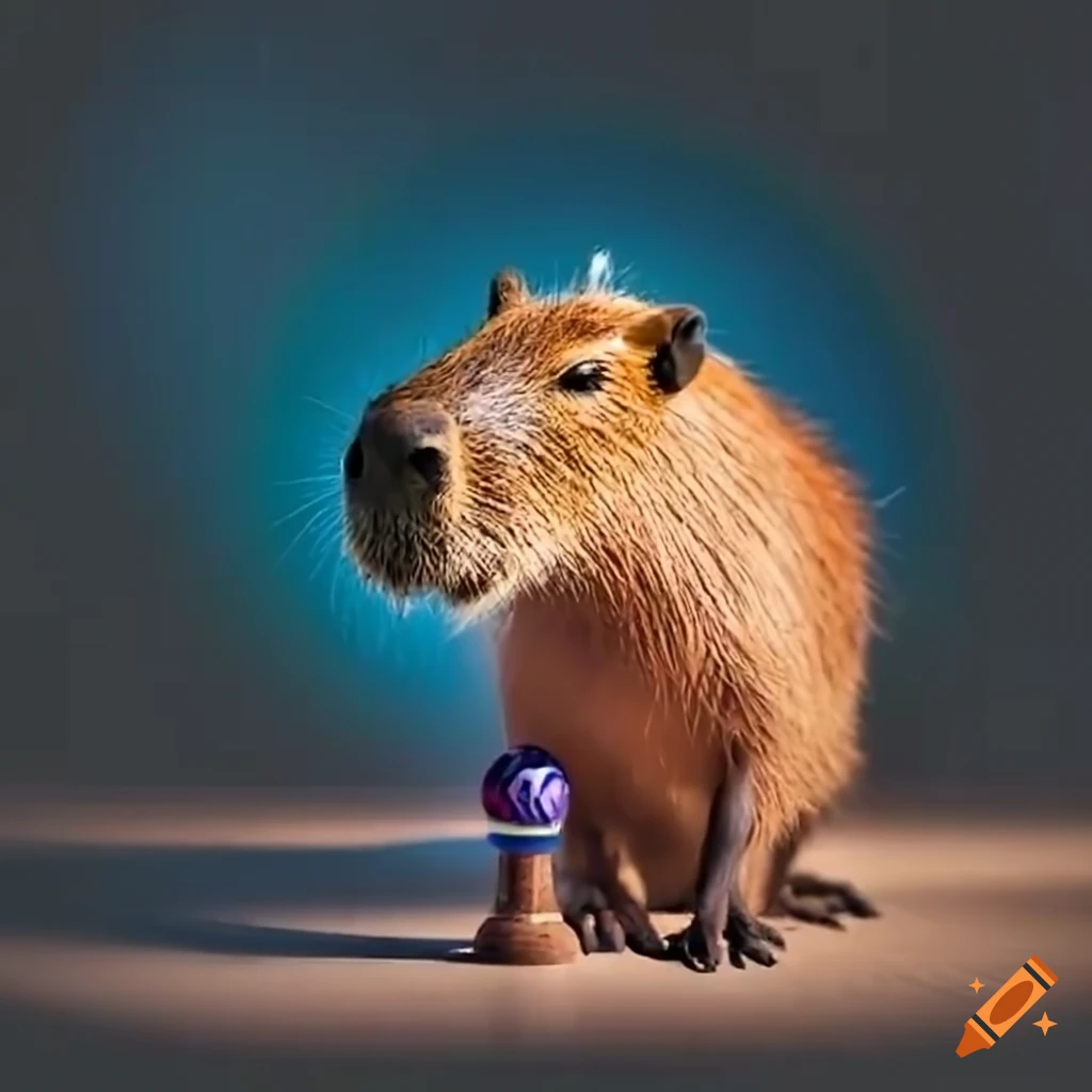 capybara playing with kendama