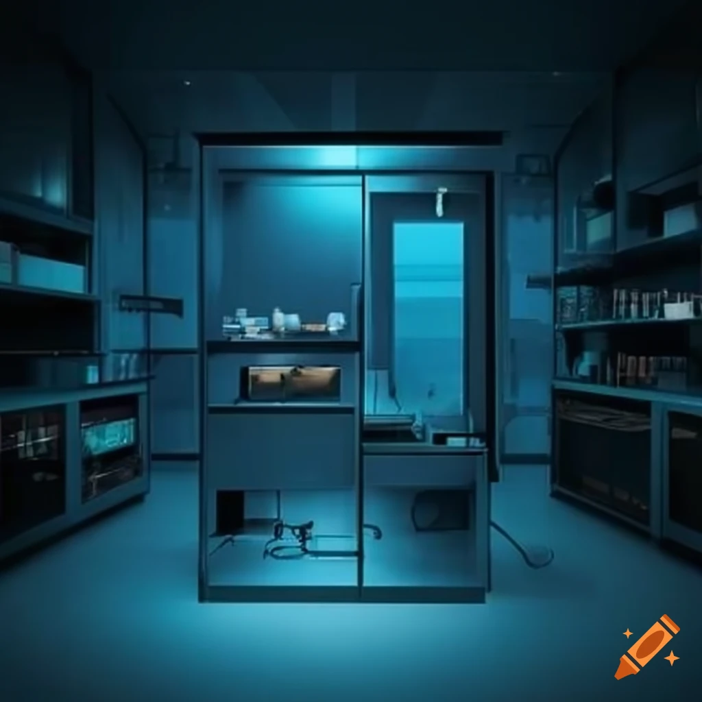 Floor plan of a laboratory on craiyon