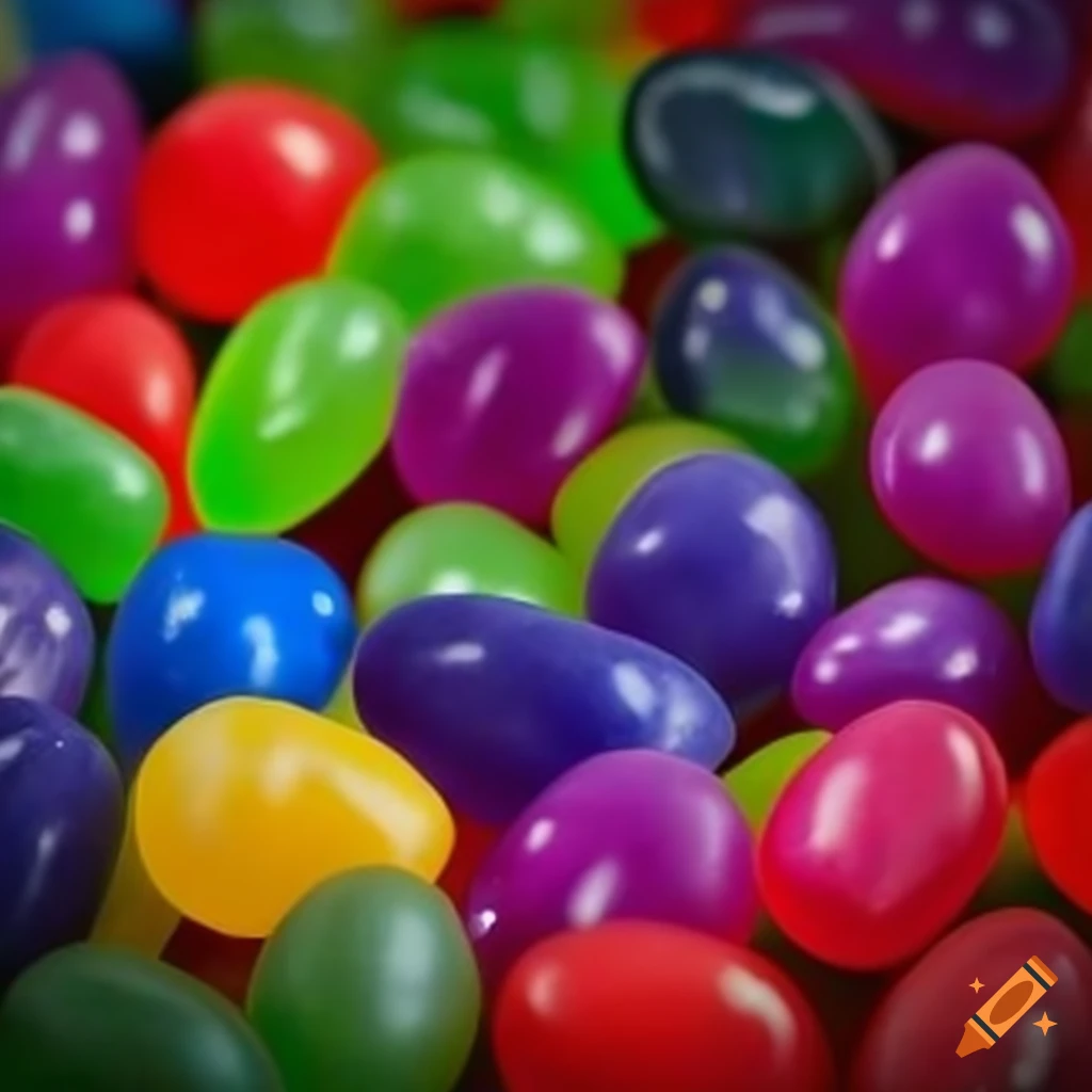 Assorted colorful jelly beans on Craiyon