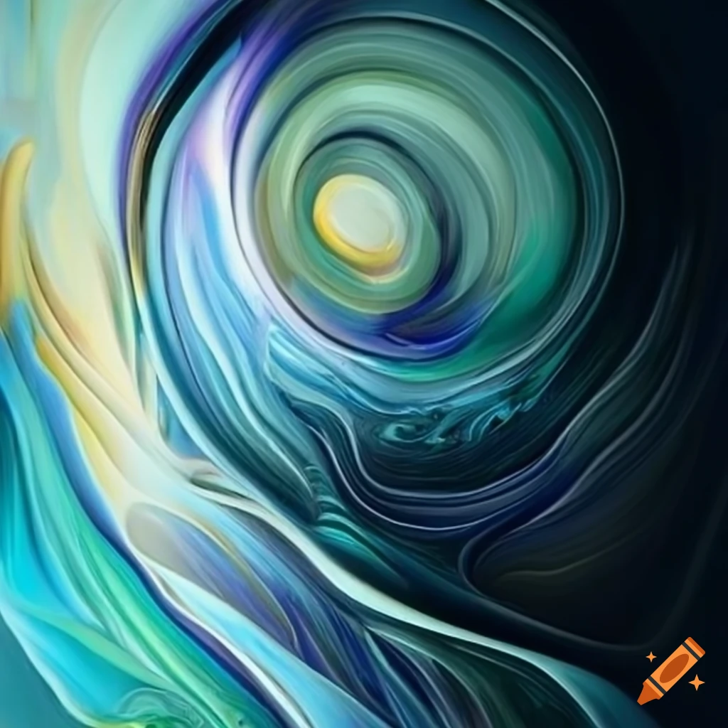 Abstract art painting on Craiyon