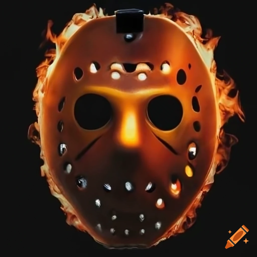 Burning jason mask