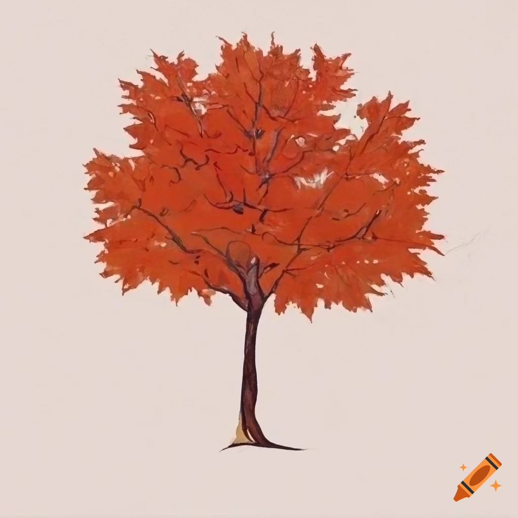 Vector Drawing Of Maple Tree. EPS8 Royalty Free SVG, Cliparts, Vectors, and  Stock Illustration. Image 87110528.