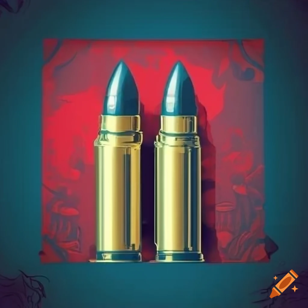 vintage wanted poster illustration with revolver bullets