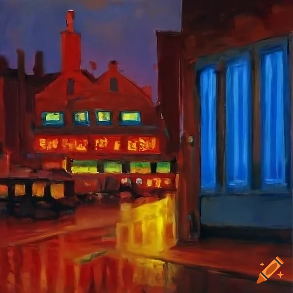 Edward hopper inspired painting of a tesco metro at night on Craiyon