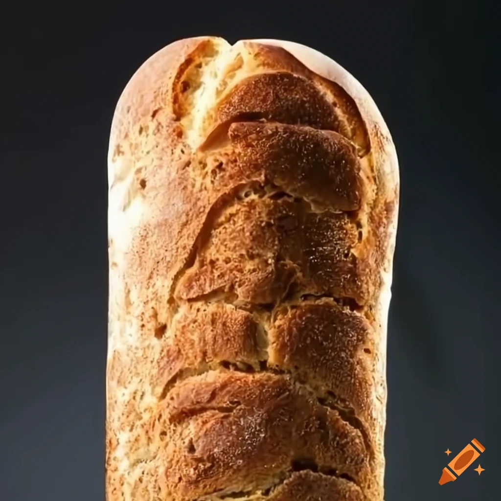 Knife slicing bread vertically on Craiyon