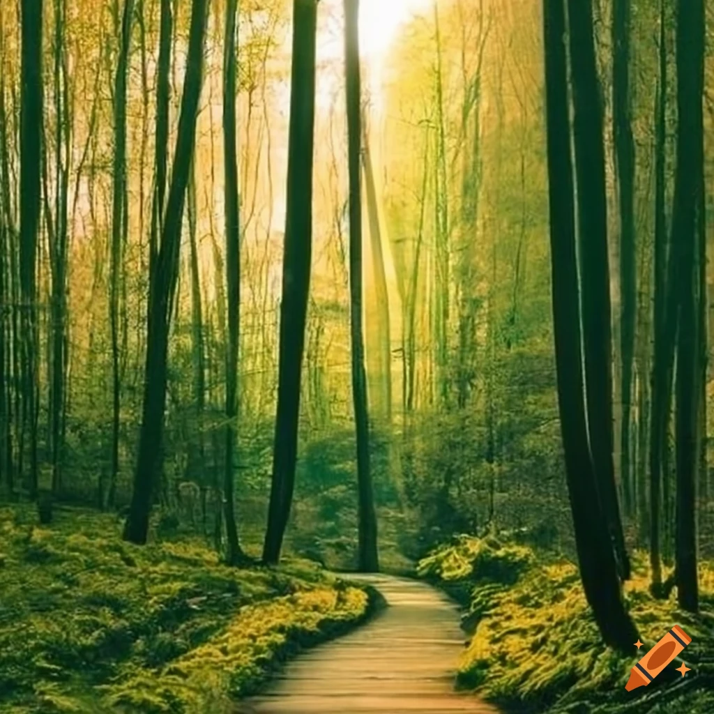 path through the middle of nature