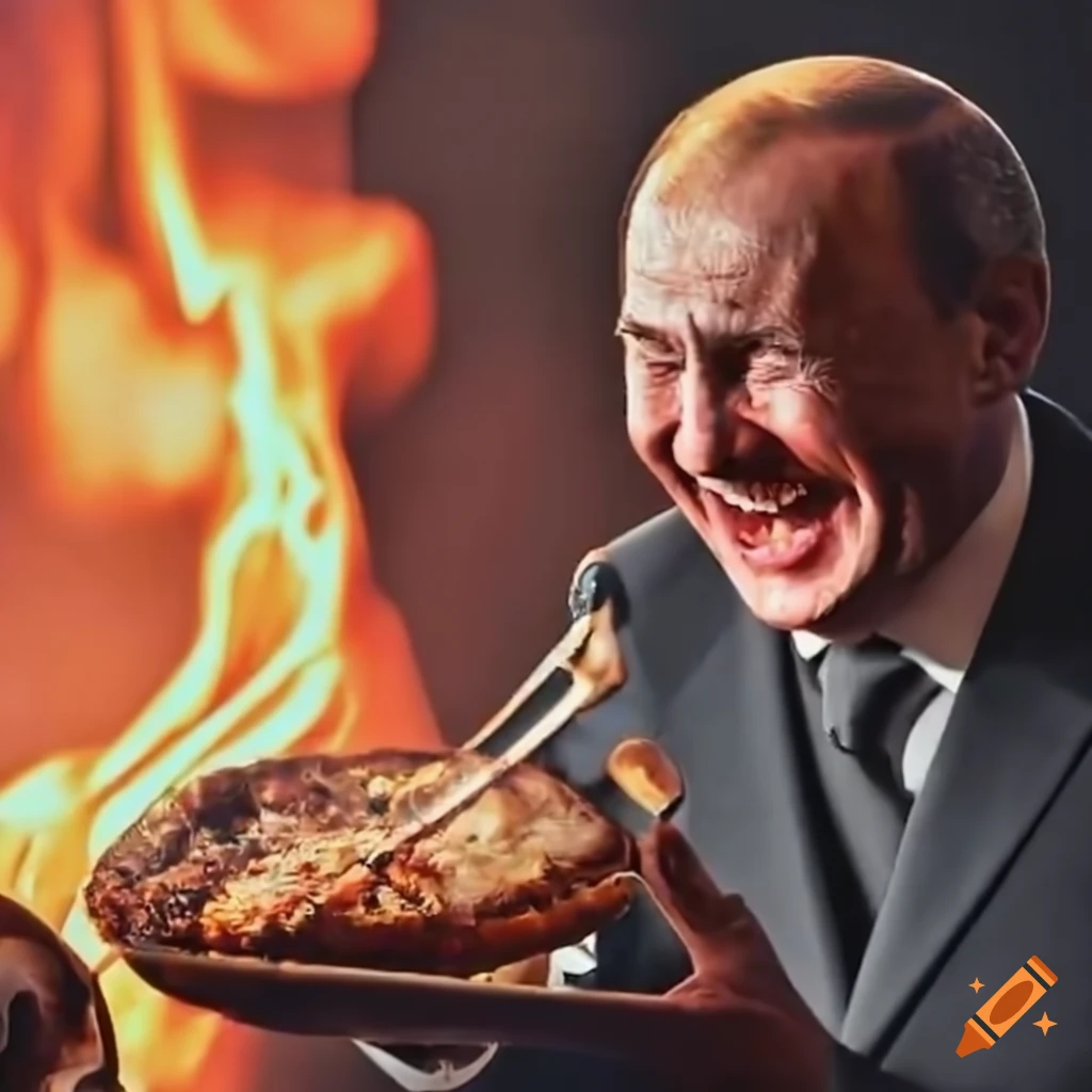 Photo of russian and armenian presidents enjoying barbecue on craiyon