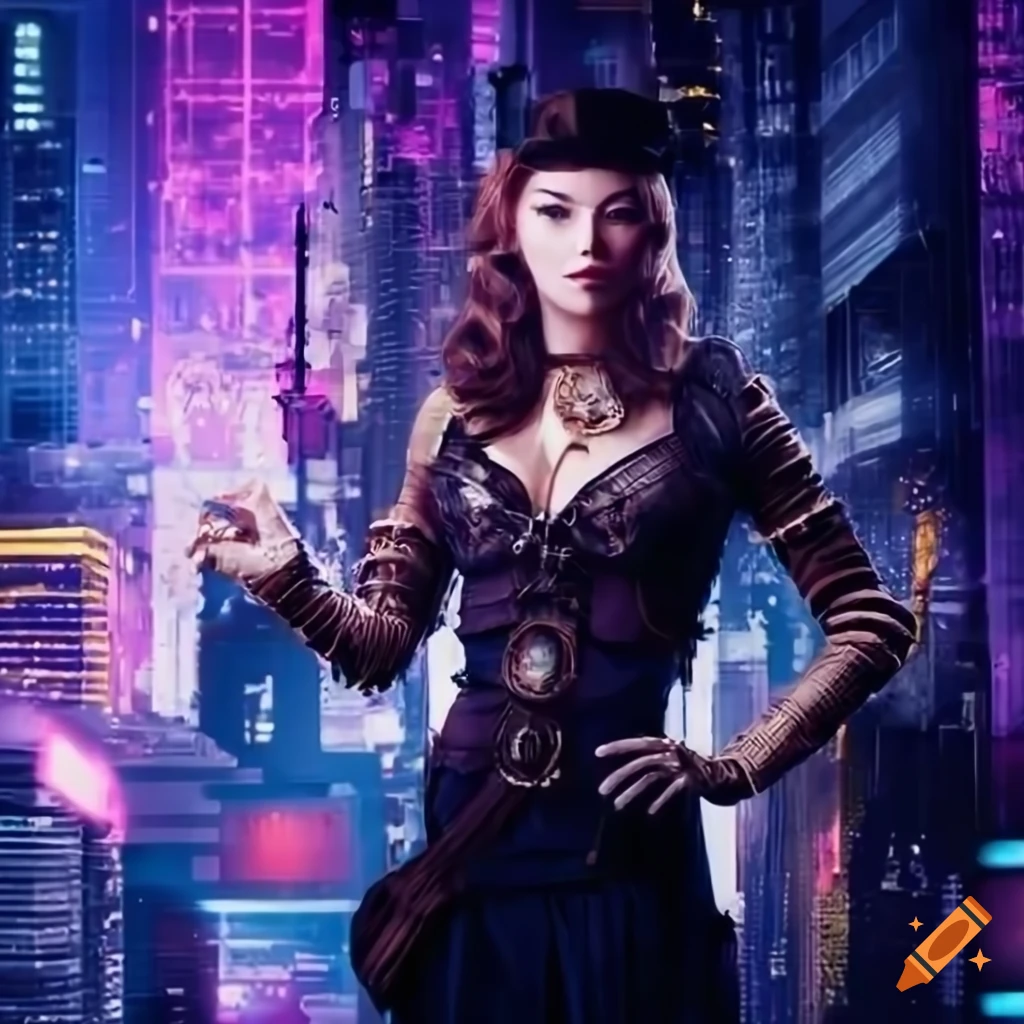 photorealistic depiction of a futuristic cyberpunk mage casting a
