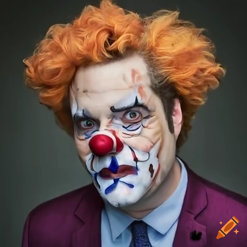 intricately detailed HD image of Matt Gaetz as a sad clown