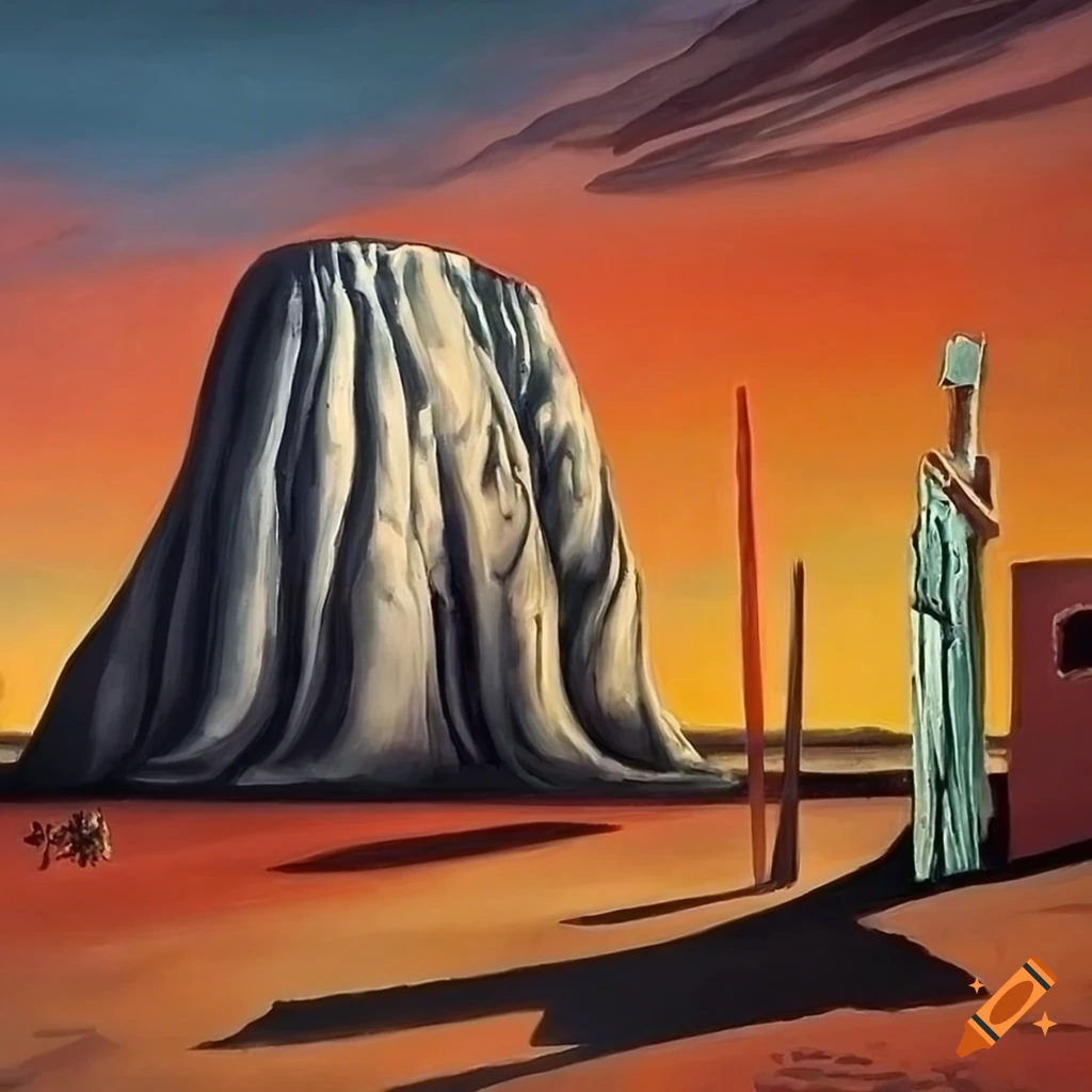 mysterious painting of Uluru in the Australian outback