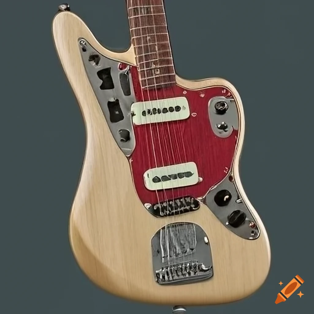 Bare wood fender jaguar guitar on Craiyon