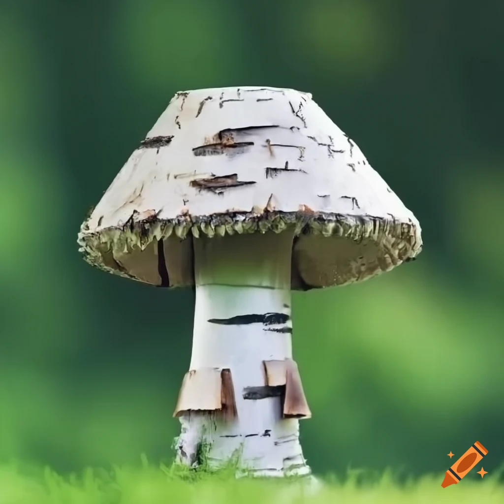 birch bark mushroom sculpture