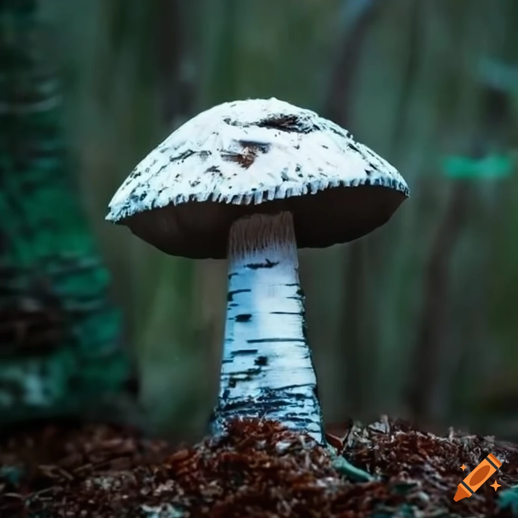 birch bark mushroom sculpture