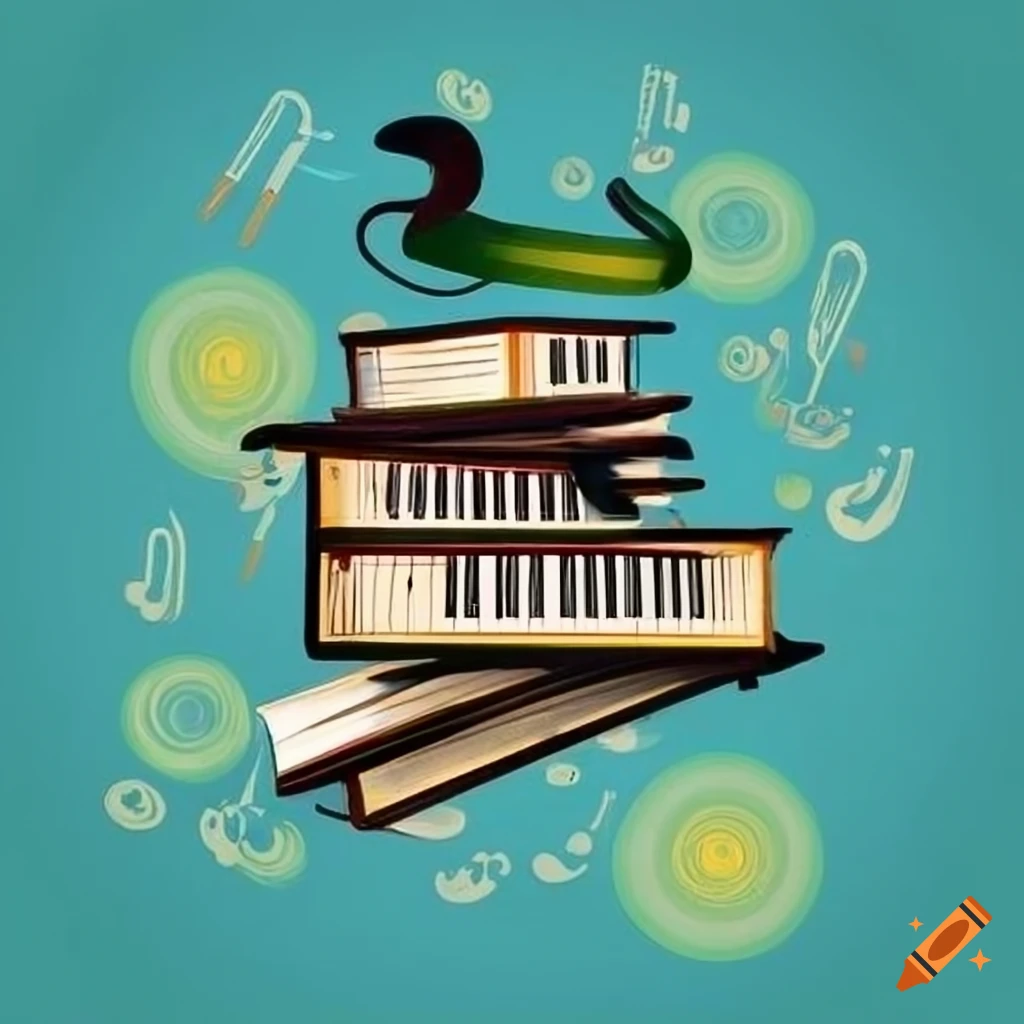 elegant-writer-logo-with-piano-keyboard-and-books