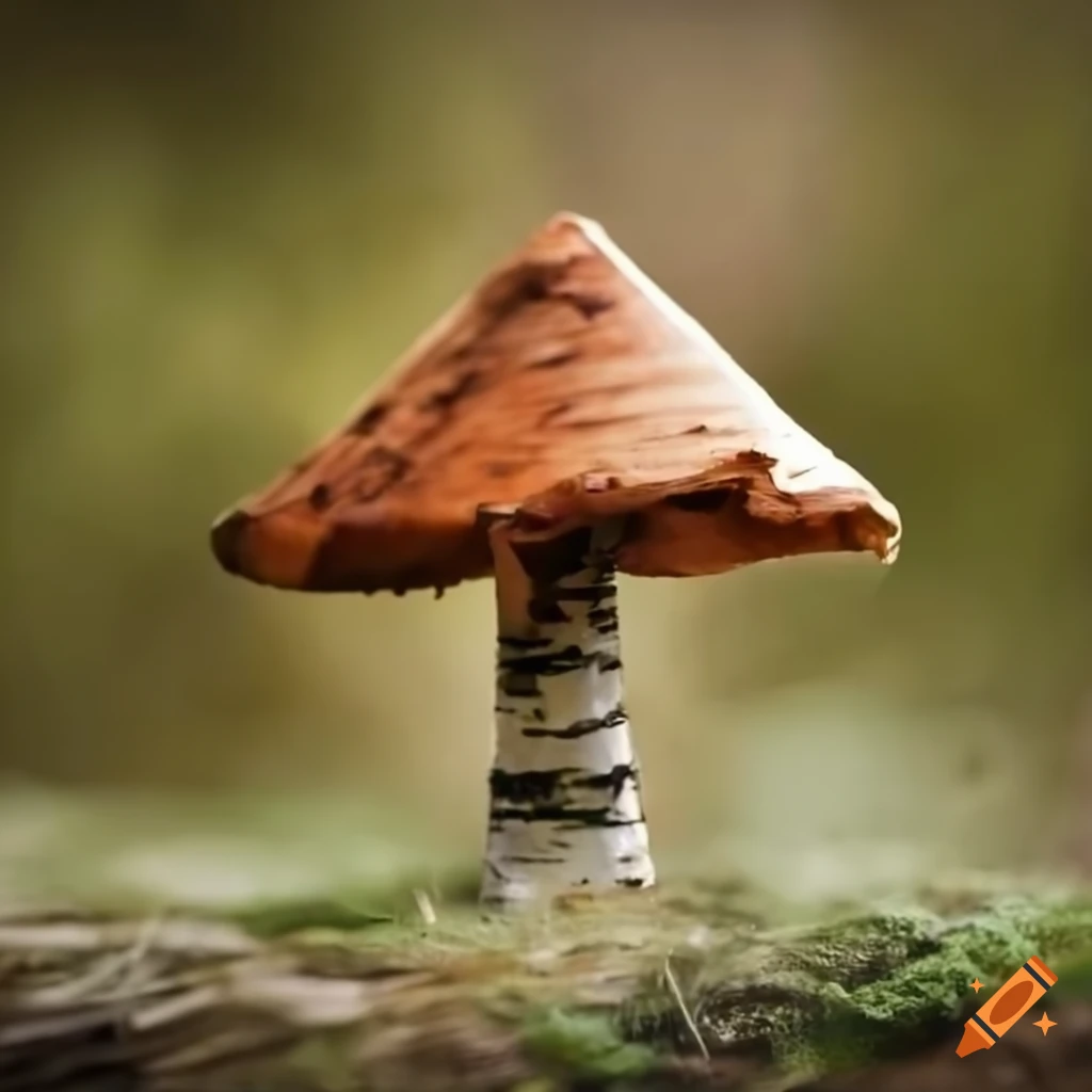 birch bark mushroom sculpture