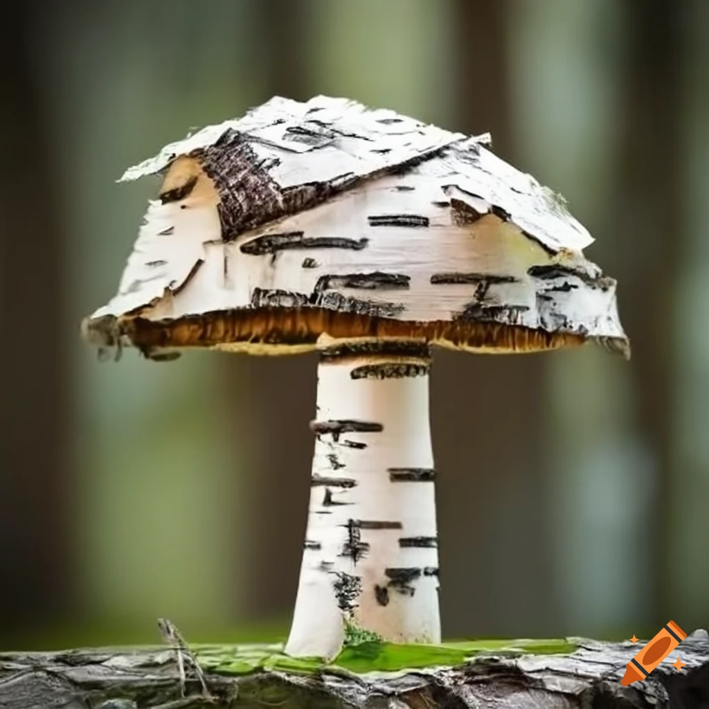 birch bark mushroom sculpture