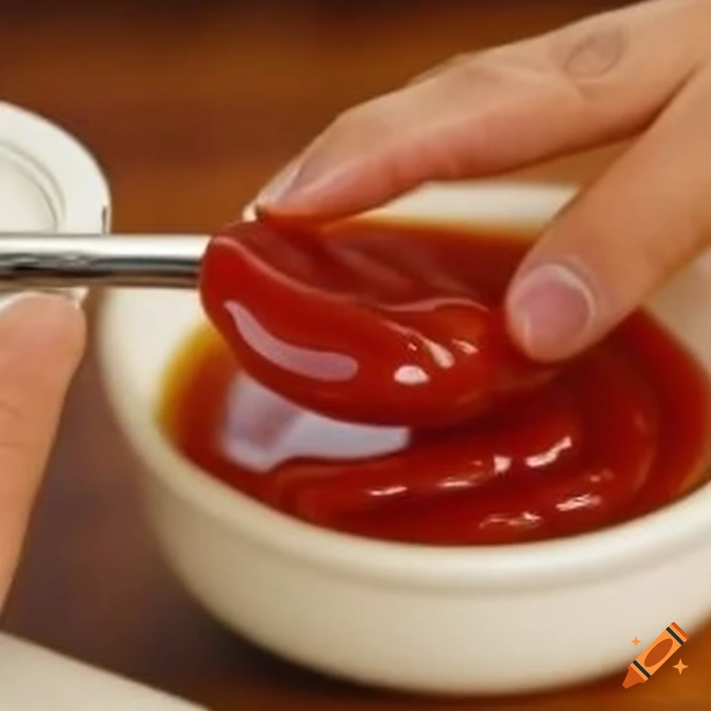 Humorous illustration of ketchup and mustard in court on Craiyon