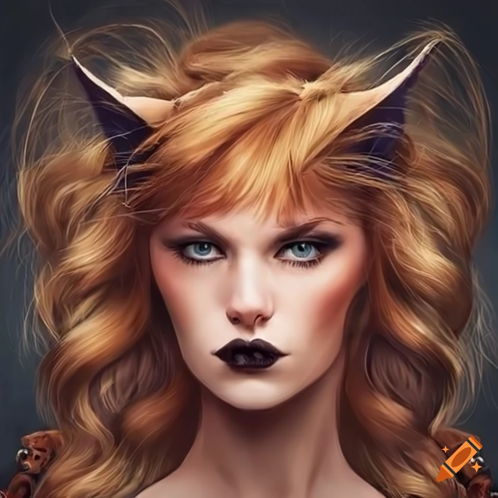 Close up Of A Cat Woman With Stars In Her Hair On Craiyon close-up-of-a-cat-woman-with-stars-in-her-hair-on-craiyon