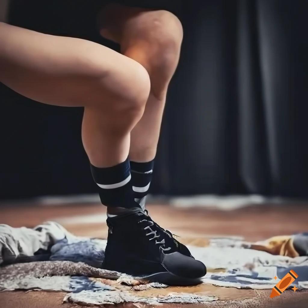 mma fighter's feet on a cozy blanket