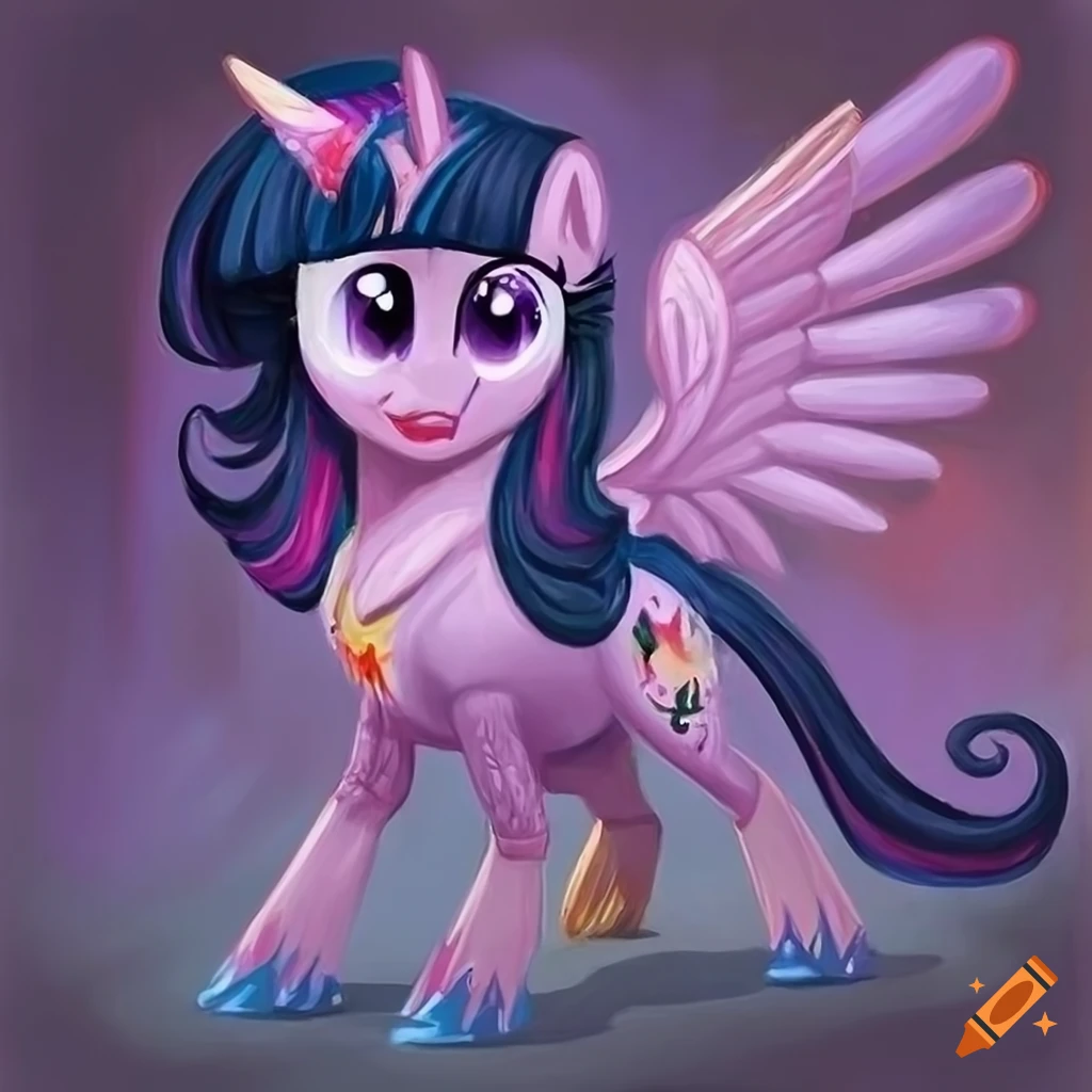 Detailed portrait of twilight sparkle from my little pony, little pony twilight  sparkle 