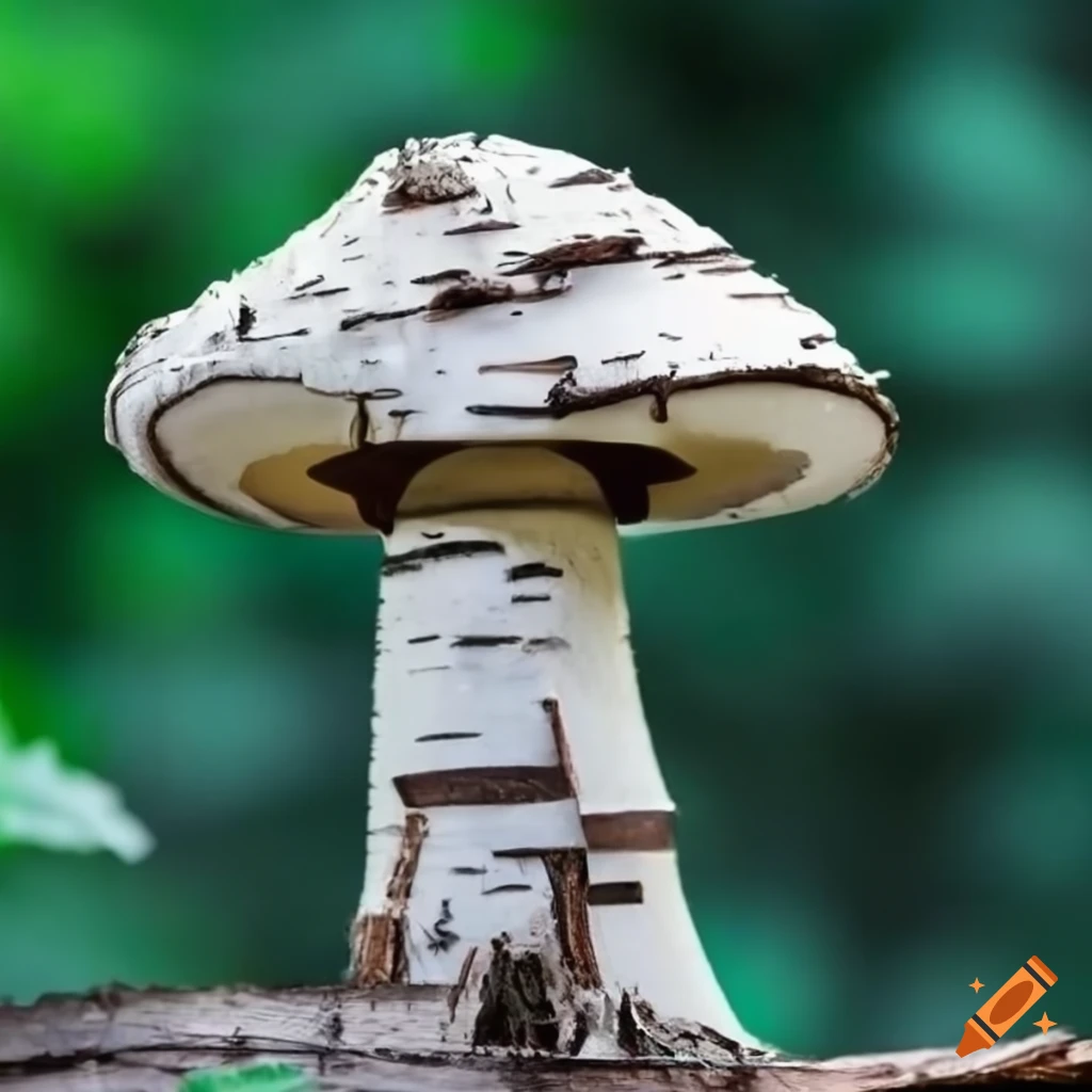 birch bark mushroom sculpture