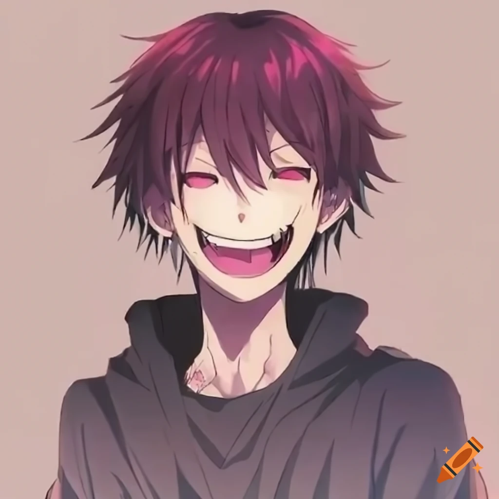 laughing anime guy