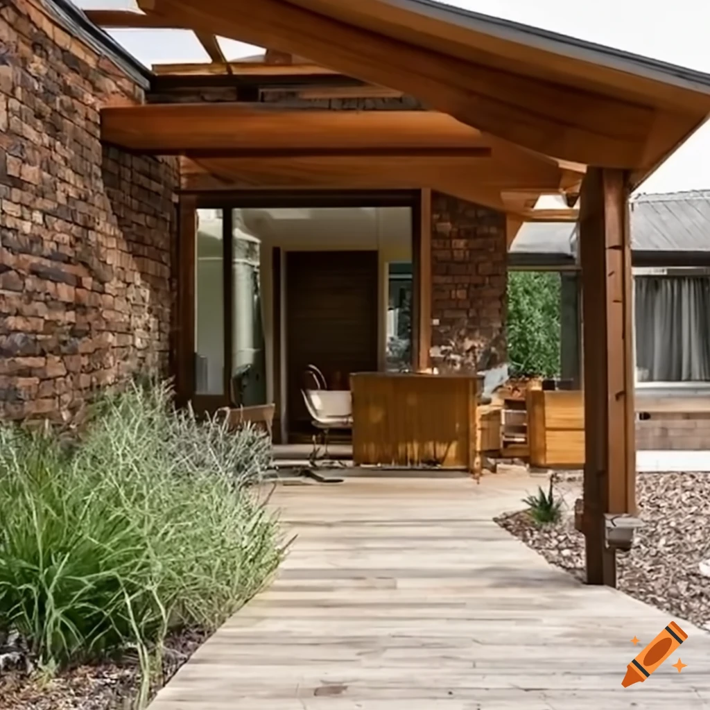 covered living space and outdoor kitchen design for the backyard