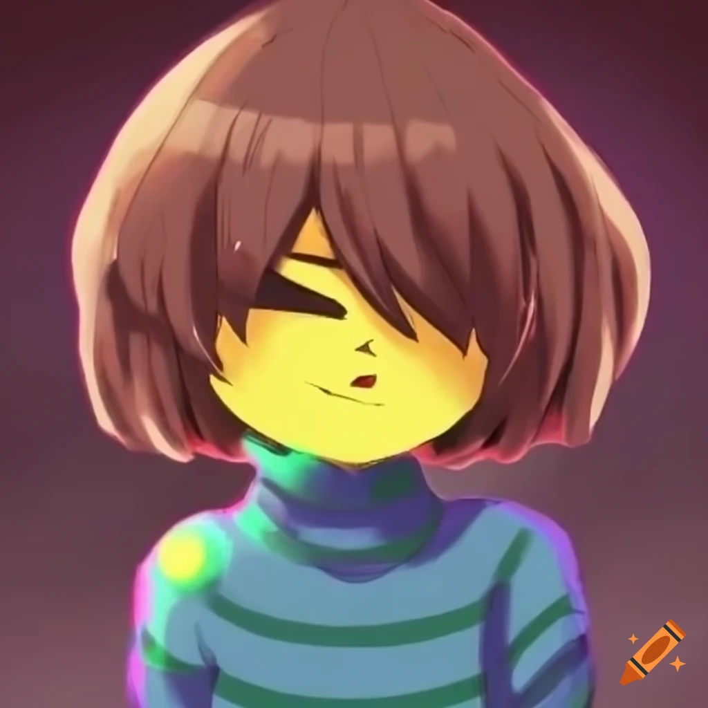 angry Frisk character from Undertale
