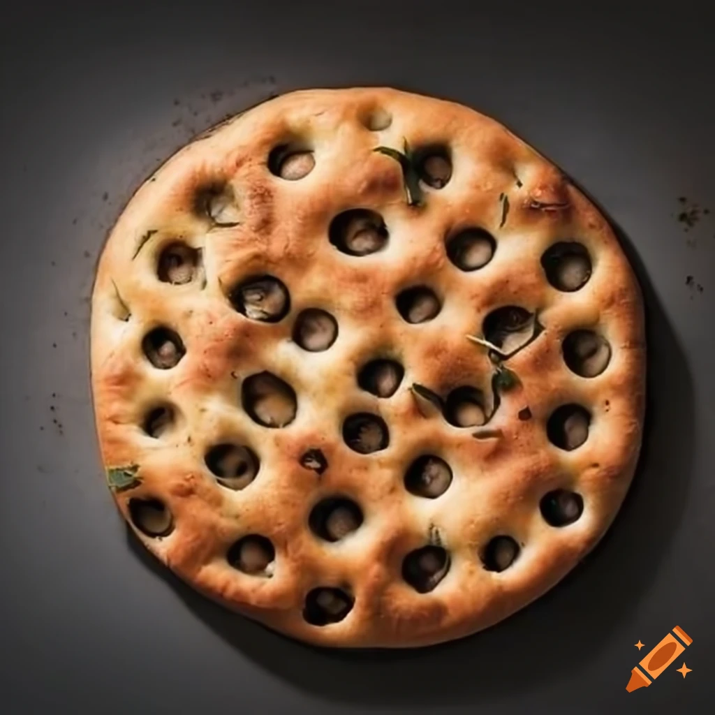 focaccia bread with herbs and olive oil