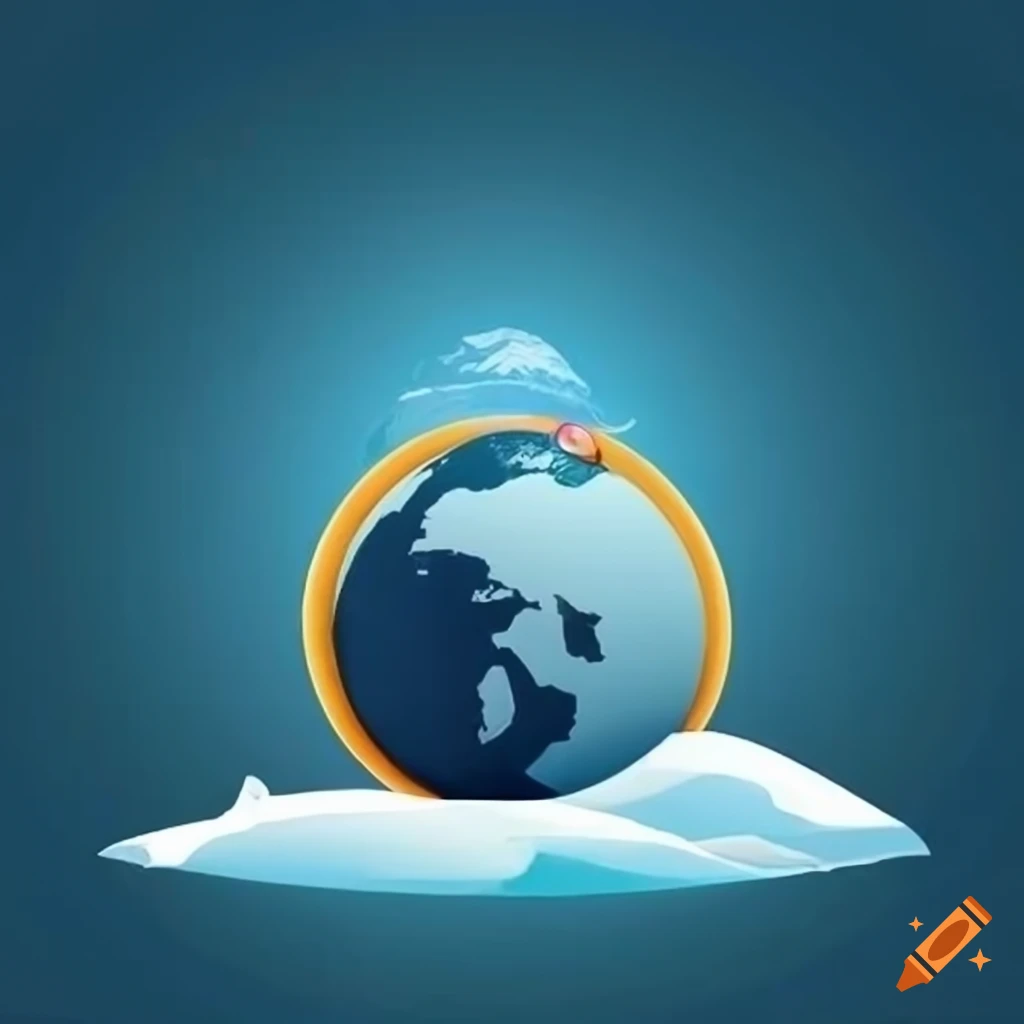 Antarctic-themed IT and communication icon
