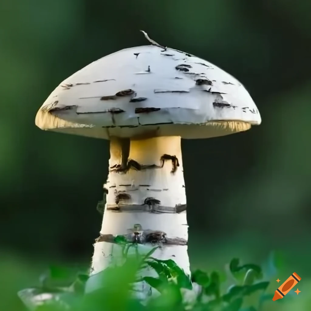 birch bark mushroom sculpture