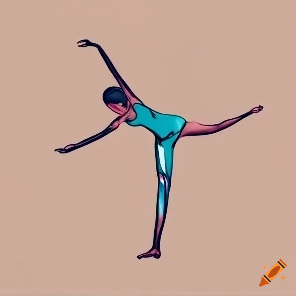 line art of a teenager practicing pilates